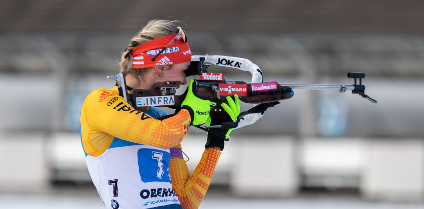 Biathlon MŚ Herrman Wick o włos przed Oeberg w sprincie trzy Polki